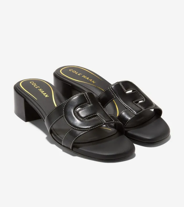 Chrisee Block Heel Sandals Black Women Cole Haan Sandals