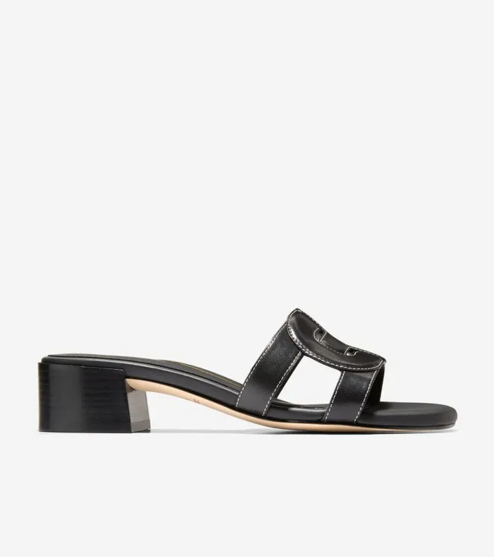 Chrisee Block Heel Sandals Black Women Cole Haan Sandals