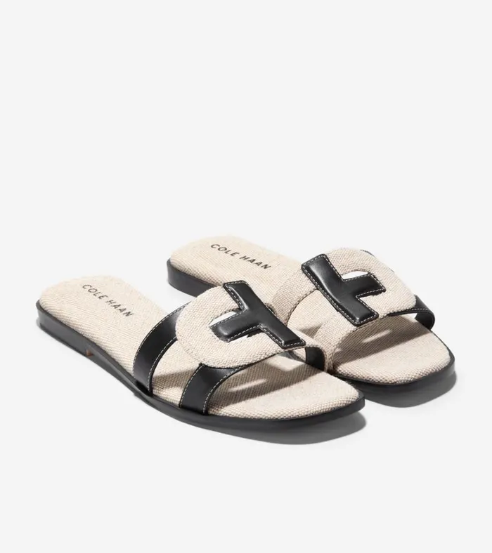 Chrisee Slide Sandals Blacknatural Women Cole Haan Sandals