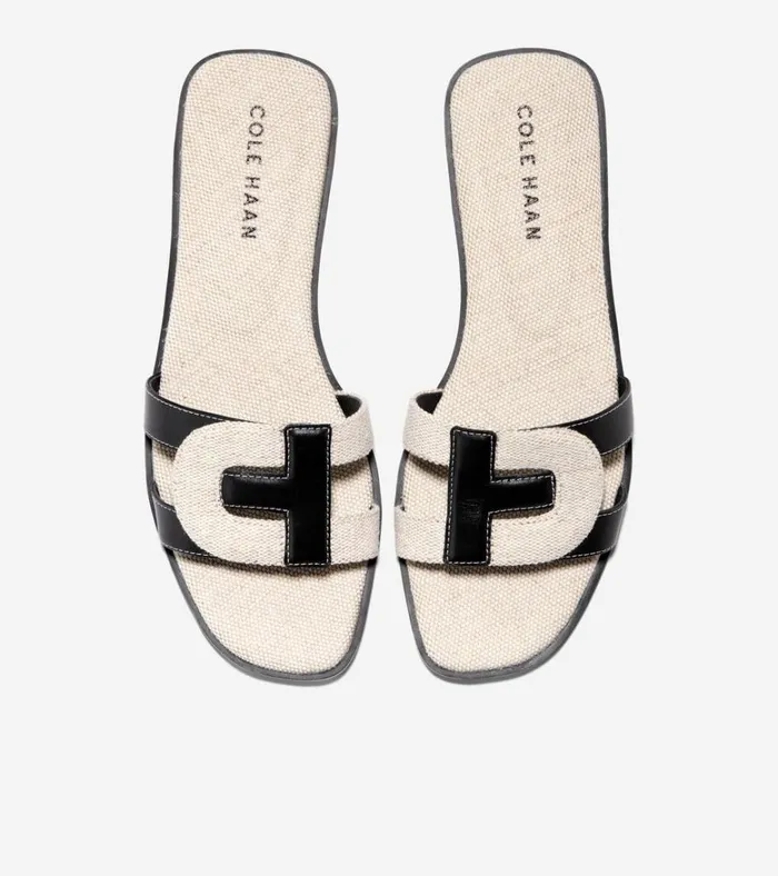 Chrisee Slide Sandals Blacknatural Women Cole Haan Sandals