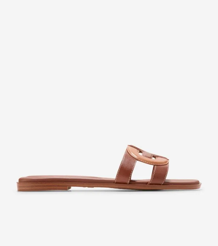 Chrisee Slide Sandals Dark Cuoio Brownpecan Women Cole Haan Sandals