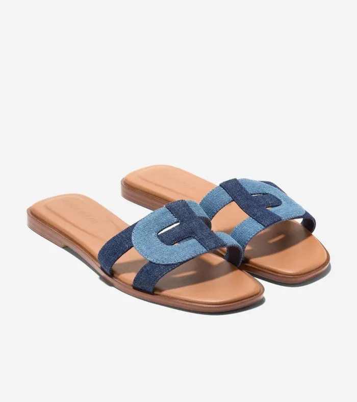 Chrisee Slide Sandals Denimcaramel Women Cole Haan Sandals