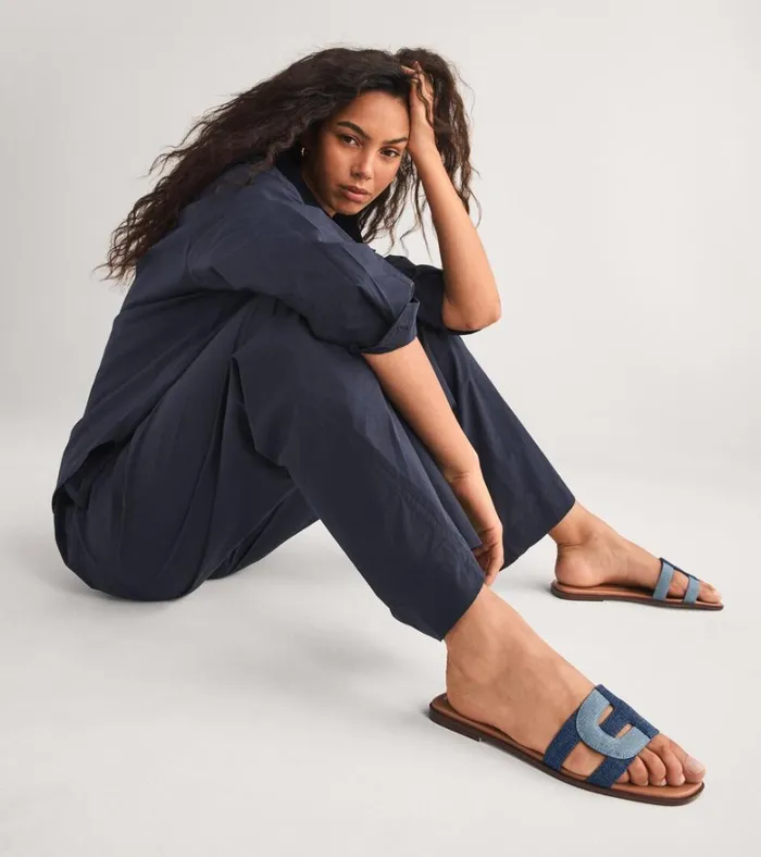 Chrisee Slide Sandals Denimcaramel Women Cole Haan Sandals