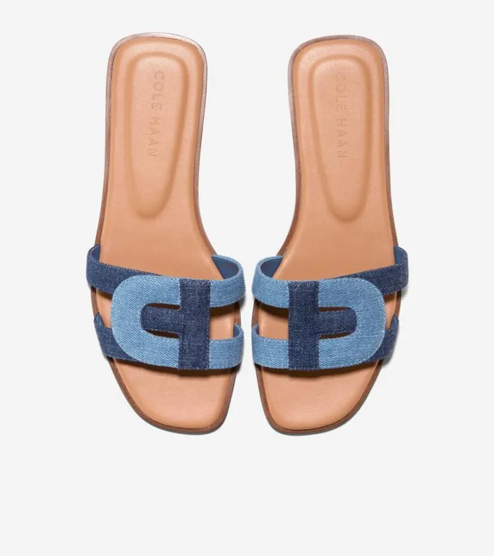 Chrisee Slide Sandals Denimcaramel Women Cole Haan Sandals