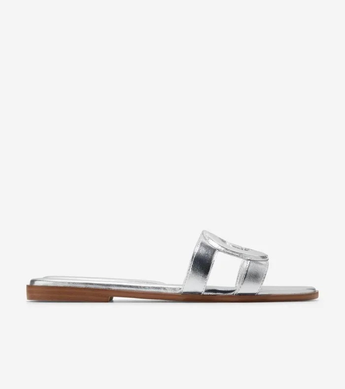 Chrisee Slide Sandals Silver Women Cole Haan Sandals