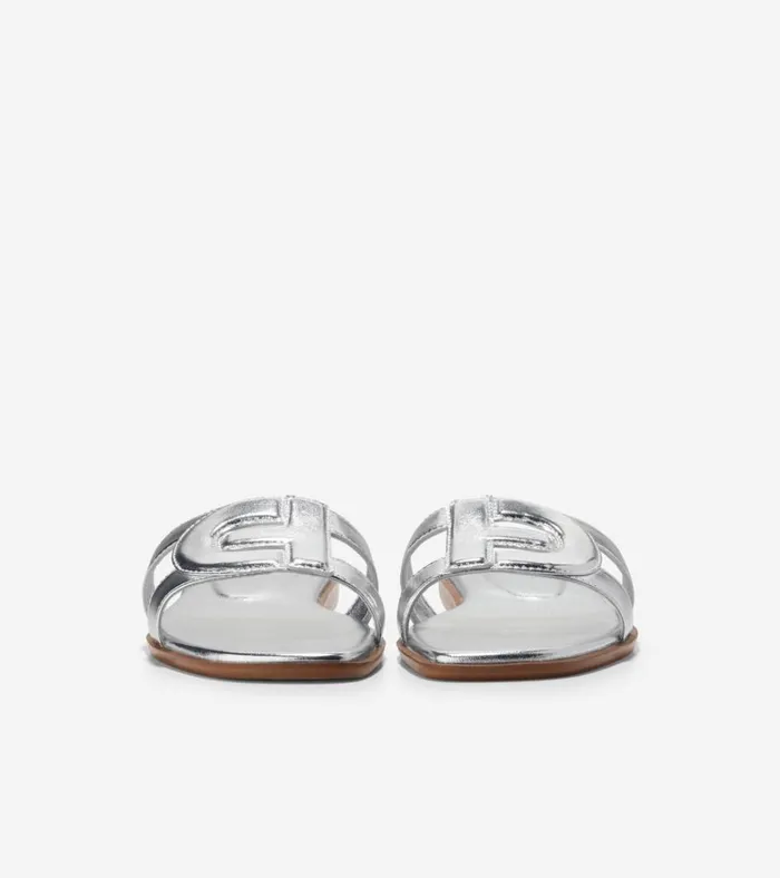 Chrisee Slide Sandals Silver Women Cole Haan Sandals