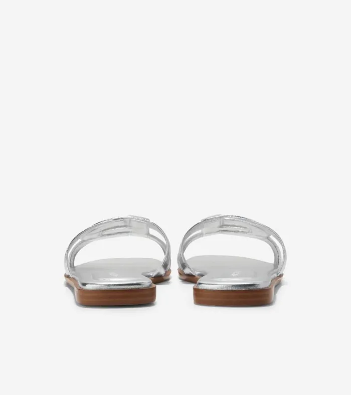 Chrisee Slide Sandals Silver Women Cole Haan Sandals