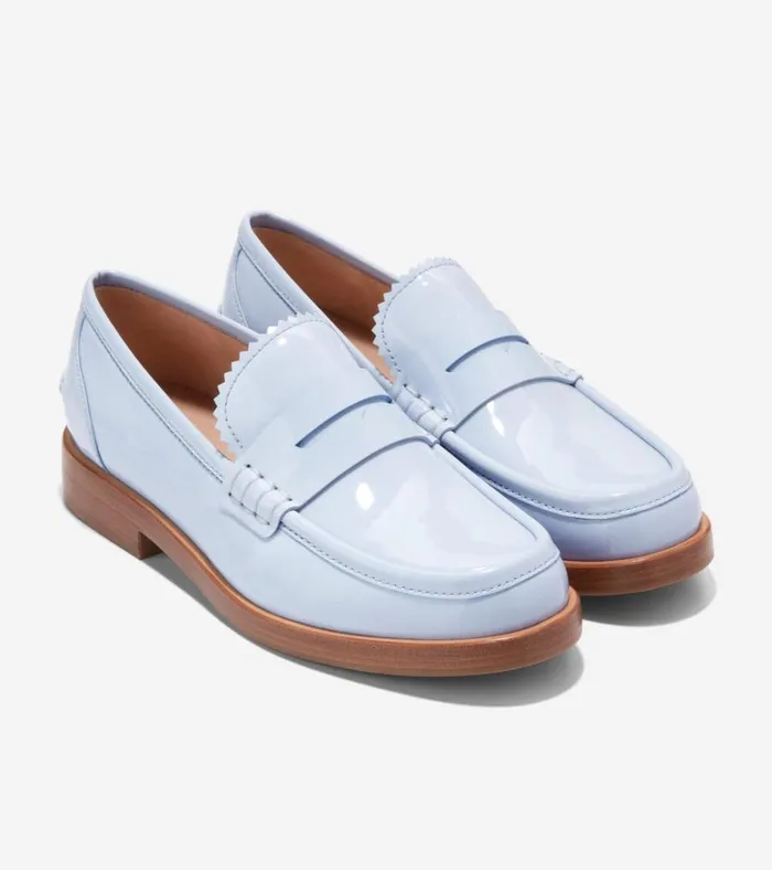 Christyn Penny Loafers Heather Blue Patent Women Cole Haan Loafers and Drivers