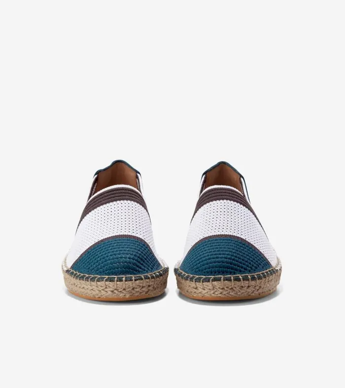 Cloudfeel Espadrille II SlipOn Loafers Whiteblue Wing Tealchocolate Stitchlitetrade Women Cole Haan Flats and SlipOns