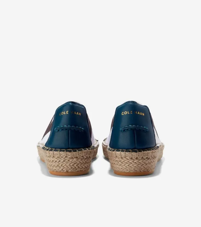 Cloudfeel Espadrille II SlipOn Loafers Whiteblue Wing Tealchocolate Stitchlitetrade Women Cole Haan Flats and SlipOns