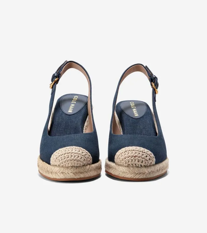 Cloudfeel Espadrille Sling Back Wedges Navy Blazer Women Cole Haan Espadrilles