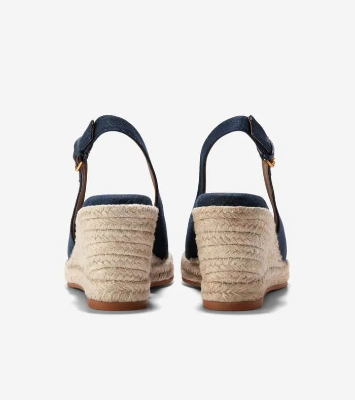 Cloudfeel Espadrille Sling Back Wedges Navy Blazer Women Cole Haan Espadrilles