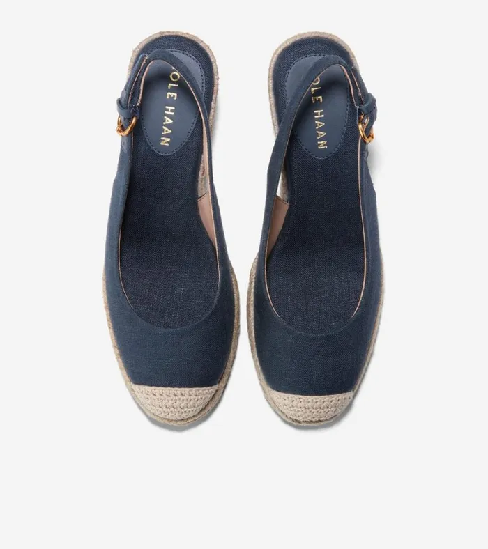 Cloudfeel Espadrille Sling Back Wedges Navy Blazer Women Cole Haan Espadrilles