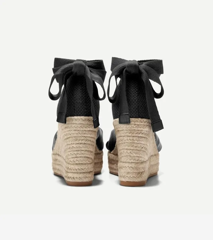 Cloudfeel Hampton Wedge Sandals Black Women Cole Haan Espadrilles