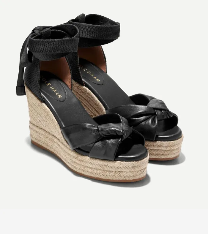 Cloudfeel Hampton Wedge Sandals Black Women Cole Haan Espadrilles