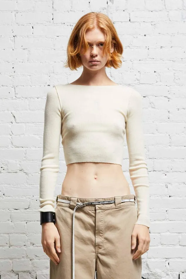 CREWNECK TWIN SET 8211 ECRU Women R13 Tops