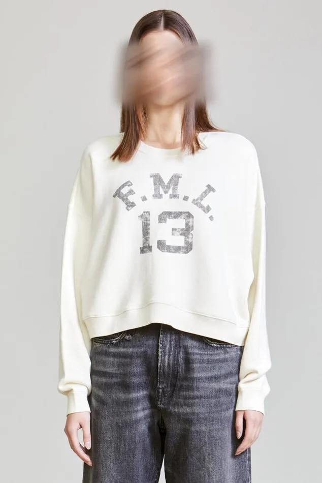 CROPPED FML 13 CREWNECK 8211 ECRU Women R13 Tops