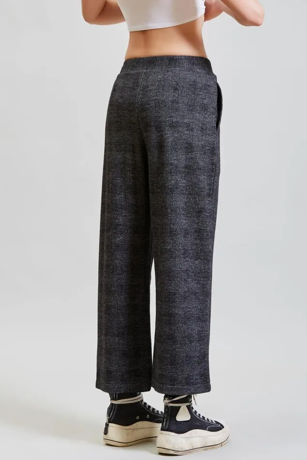 CROPPED PLEATED WIDE LEG PANT 8211 GREY GLEN PLAID Women R13 Pants and Shorts CROPPED PLEATED WIDE LEG PANT 8211 GREY GLEN PLAID Women R13 Pants and Shorts