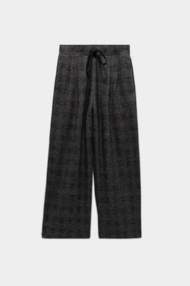 CROPPED PLEATED WIDE LEG PANT 8211 GREY GLEN PLAID Women R13 Pants and Shorts CROPPED PLEATED WIDE LEG PANT 8211 GREY GLEN PLAID Women R13 Pants and Shorts