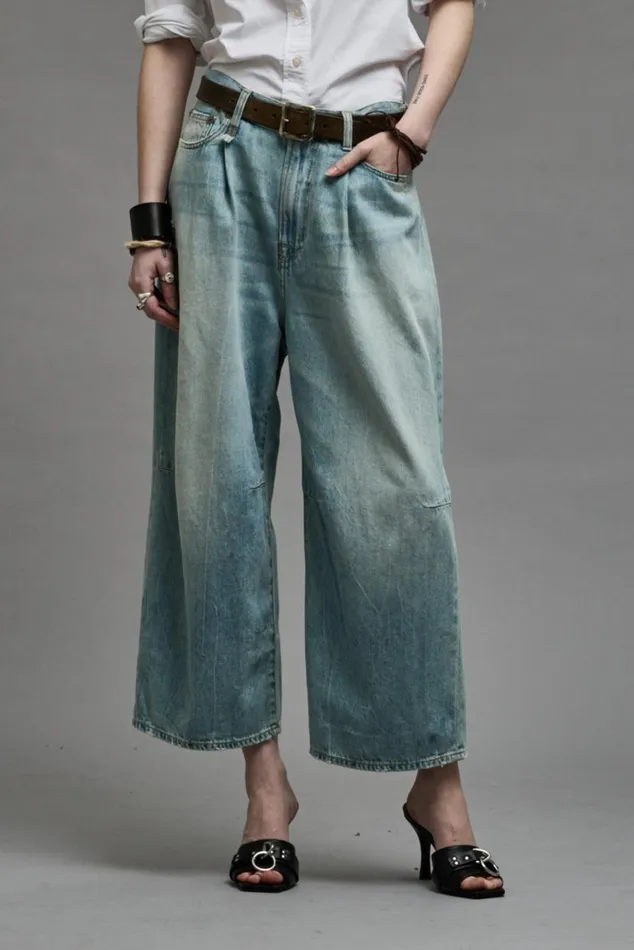 CROPPED WIDE LEG JEAN 8211 TONI BLUE Women R13 Denim