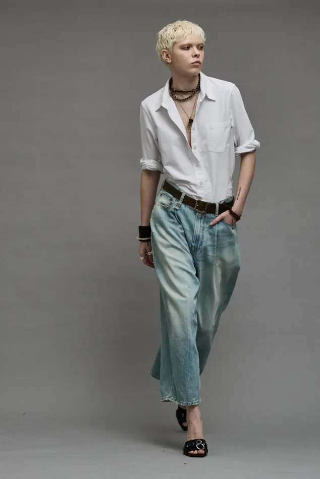 CROPPED WIDE LEG JEAN 8211 TONI BLUE Women R13 Denim