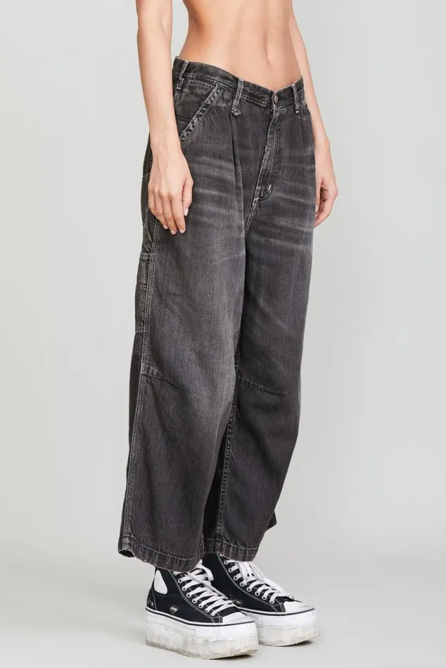 CROPPED WIDELEG CARPENTER PANT 8211 ELLERY BLACK Women R13 Denim