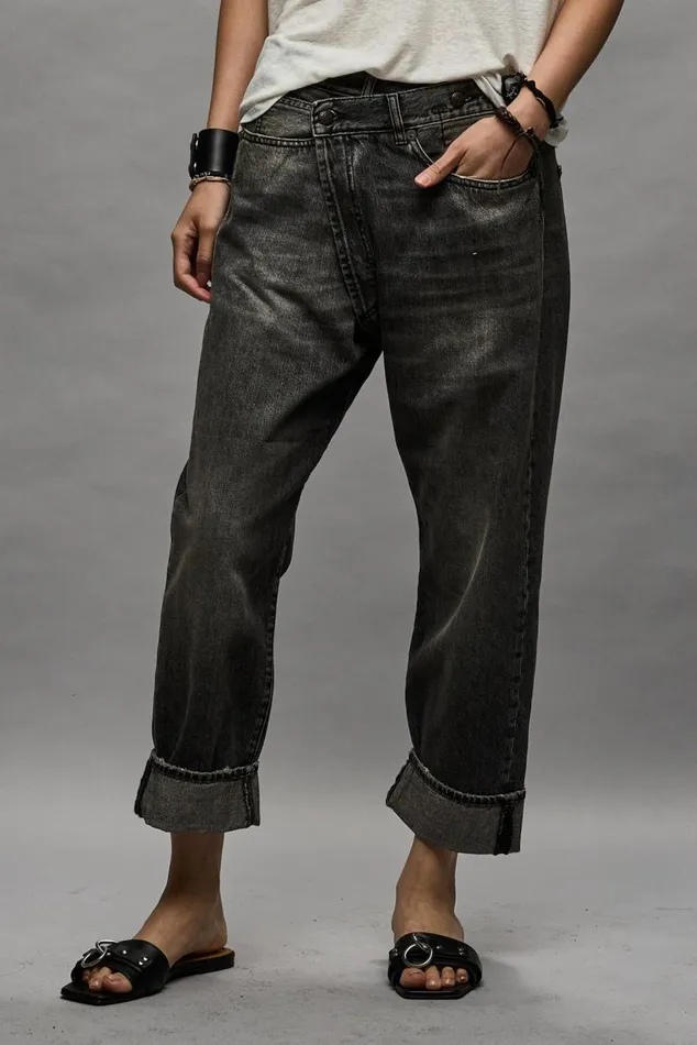 Crossover Jean 8211 Leyton Black Women R13 Denim