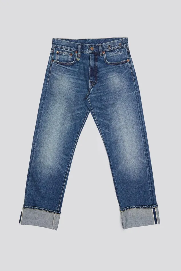 CUFFED ROMEO JEAN 8211 CASLON SELVEDGE BLUE Women R13 Denim