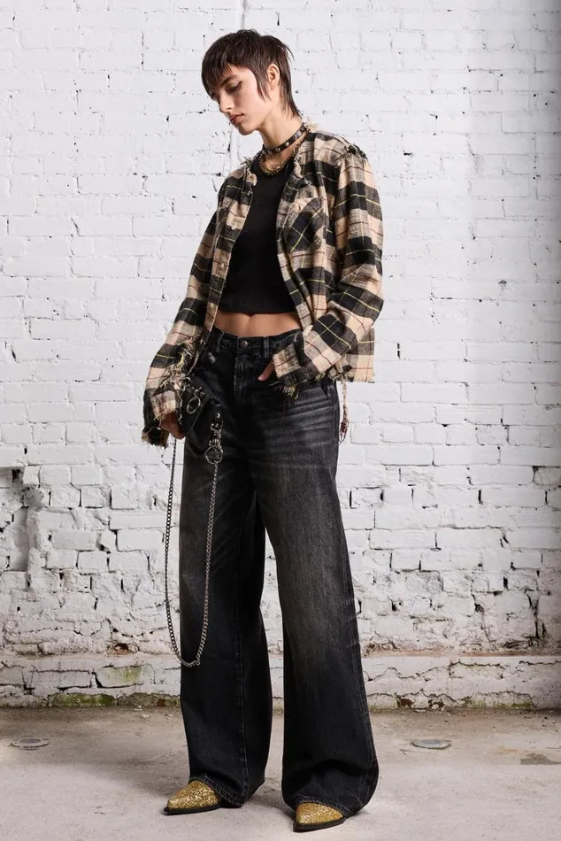 D039ARCY LOOSE JEAN 8211 ETON SELVEDGE BLACK Women R13 Denim