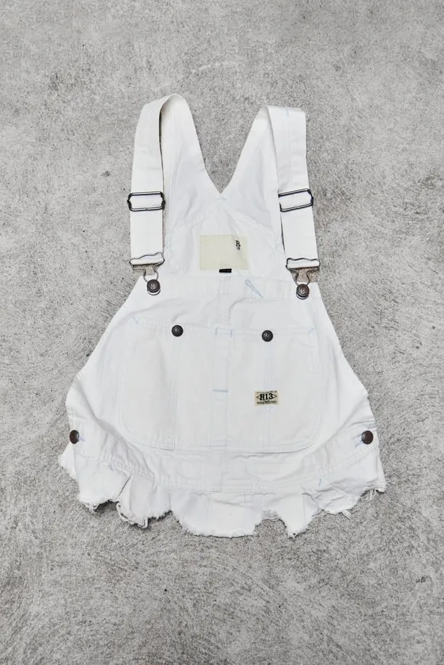 DAMON OVERALL BIB 8211 ECRU CANVAS Women R13 TShirts