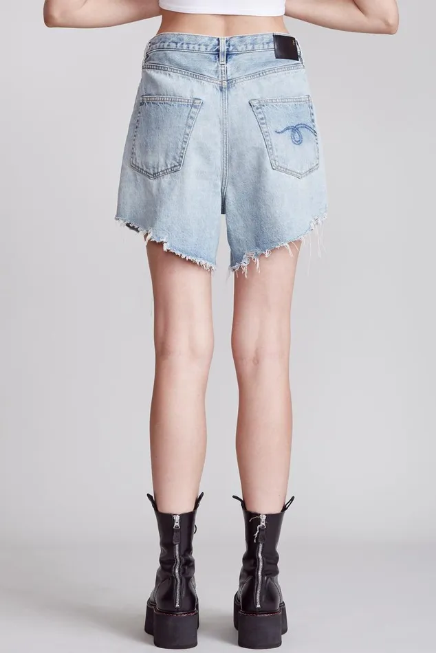 Damon Pleated Short 8211 Lennon Blue Women R13 Denim Damon Pleated Short 8211 Lennon Blue Women R13 Denim