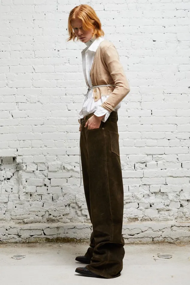 DISTRESSED BABY CARDIGAN 8211 TAN Women R13 Tops