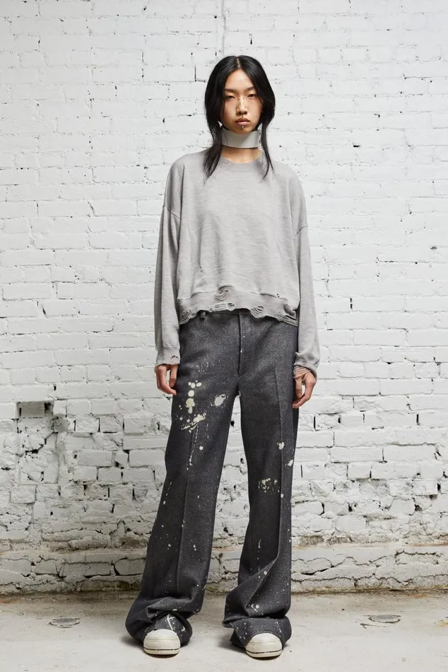DISTRESSED CROPPED OVERSIZED PULLOVER Women R13 Sweaters