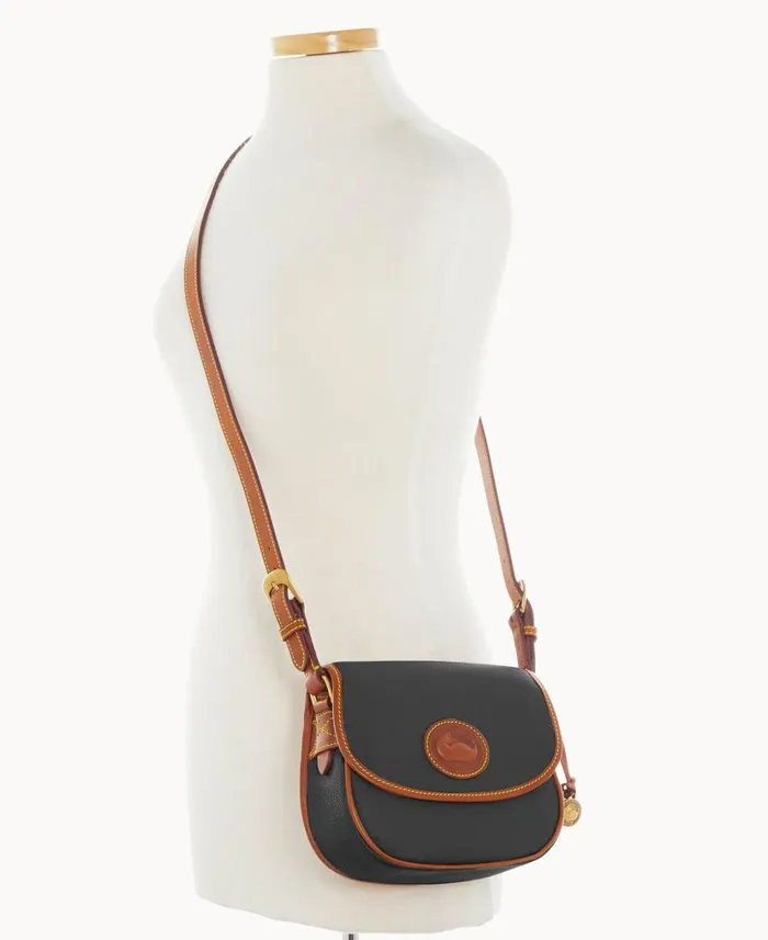 Dooney and Bourke All Weather Leather 30 Saddle Crossbody 20 Black WomenMen Crossbodies Dooney and Bourke All Weather Leather 30 Saddle Crossbody 20 Black WomenMen Crossbodies
