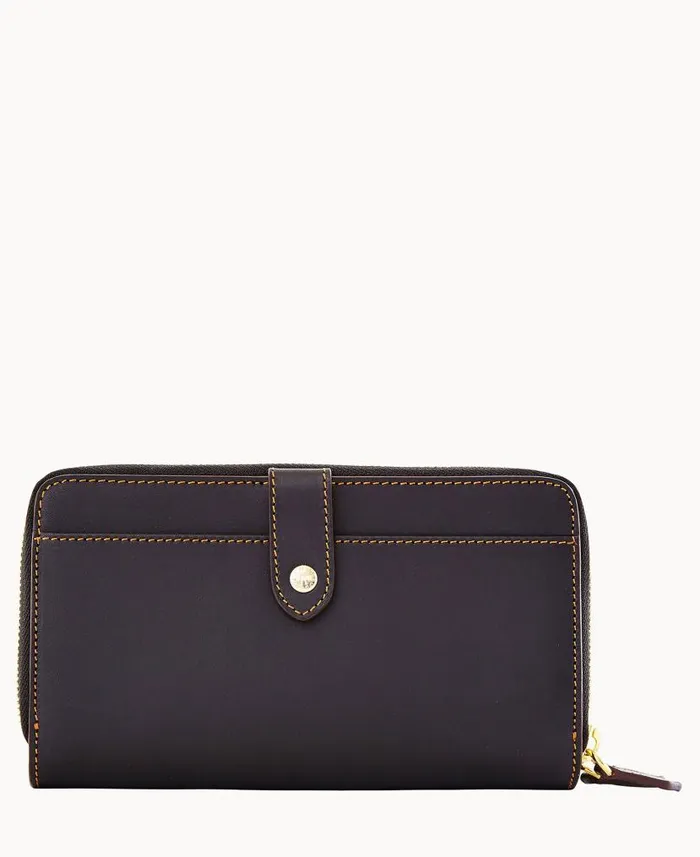 Dooney and Bourke Alto Large Double Zip Organizer Black WomenMen Wallets