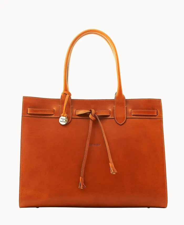 Dooney and Bourke Alto Large Tassel Bag Saddle WomenMen Totes
