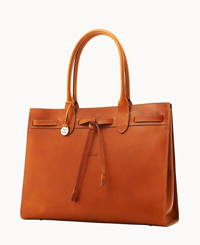Dooney and Bourke Alto Large Tassel Bag Saddle WomenMen Totes