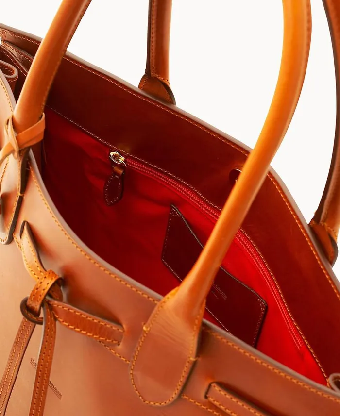 Dooney and Bourke Alto Large Tassel Bag Saddle WomenMen Totes