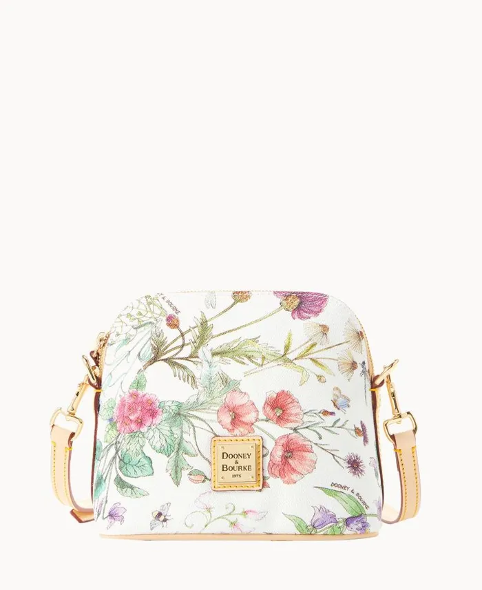 Dooney and Bourke Botanical Collection Zip Domed Crossbody White WomenMen Crossbodies Dooney and Bourke Botanical Collection Zip Domed Crossbody White WomenMen Crossbodies