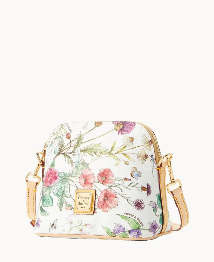 Dooney and Bourke Botanical Collection Zip Domed Crossbody White WomenMen Crossbodies Dooney and Bourke Botanical Collection Zip Domed Crossbody White WomenMen Crossbodies