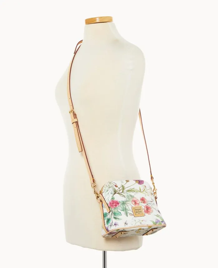 Dooney and Bourke Botanical Collection Zip Domed Crossbody White WomenMen Crossbodies Dooney and Bourke Botanical Collection Zip Domed Crossbody White WomenMen Crossbodies
