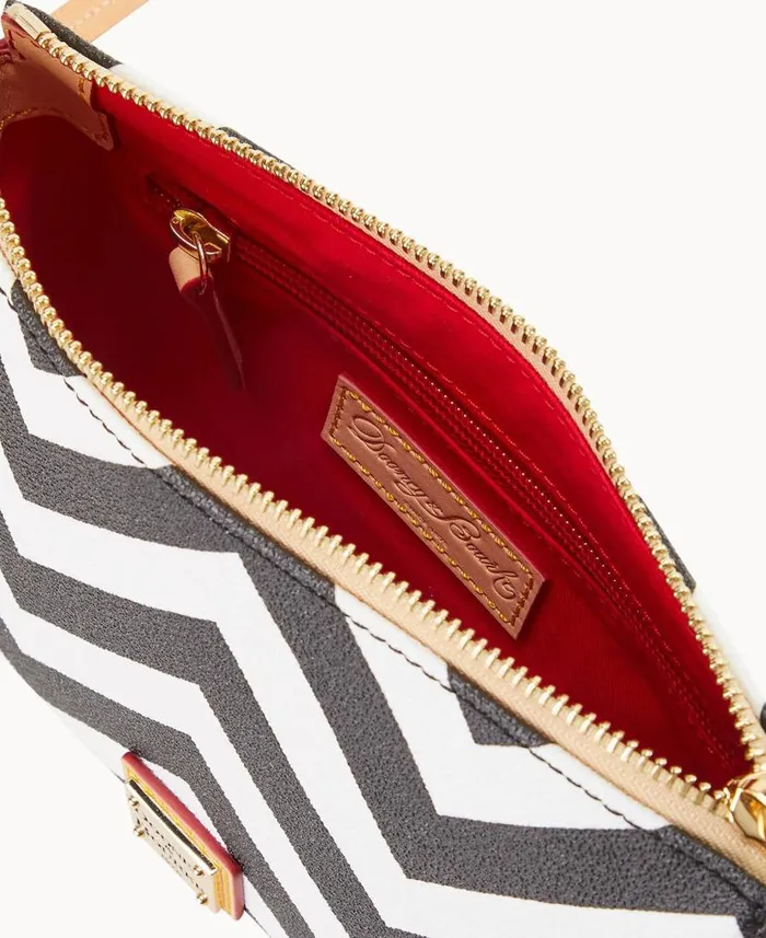 Dooney and Bourke Chevron Crossbody Pouchette Black WomenMen Crossbodies