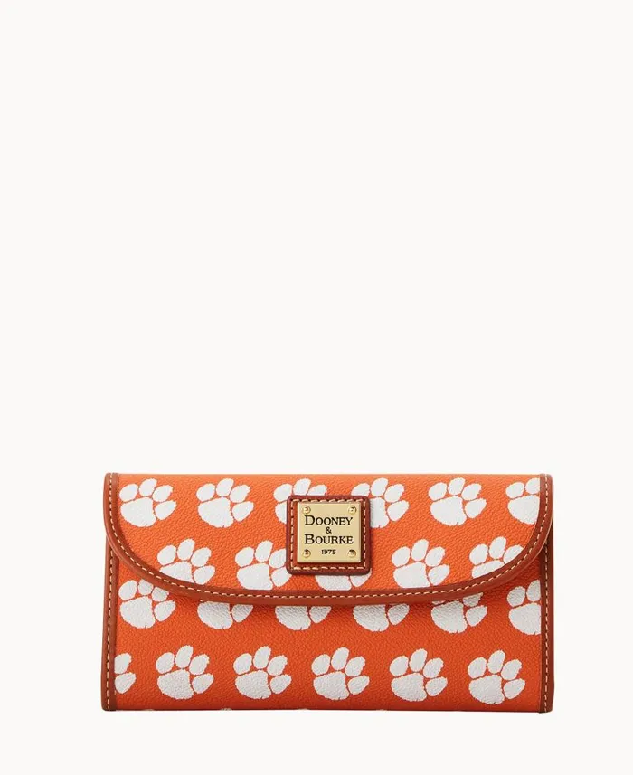 Dooney and Bourke Collegiate Clemson University Continental Clutch Clemson WomenMen Wallets Dooney and Bourke Collegiate Clemson University Continental Clutch Clemson WomenMen Wallets