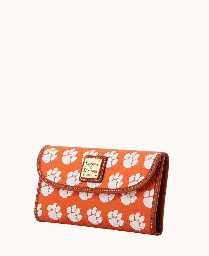 Dooney and Bourke Collegiate Clemson University Continental Clutch Clemson WomenMen Wallets Dooney and Bourke Collegiate Clemson University Continental Clutch Clemson WomenMen Wallets