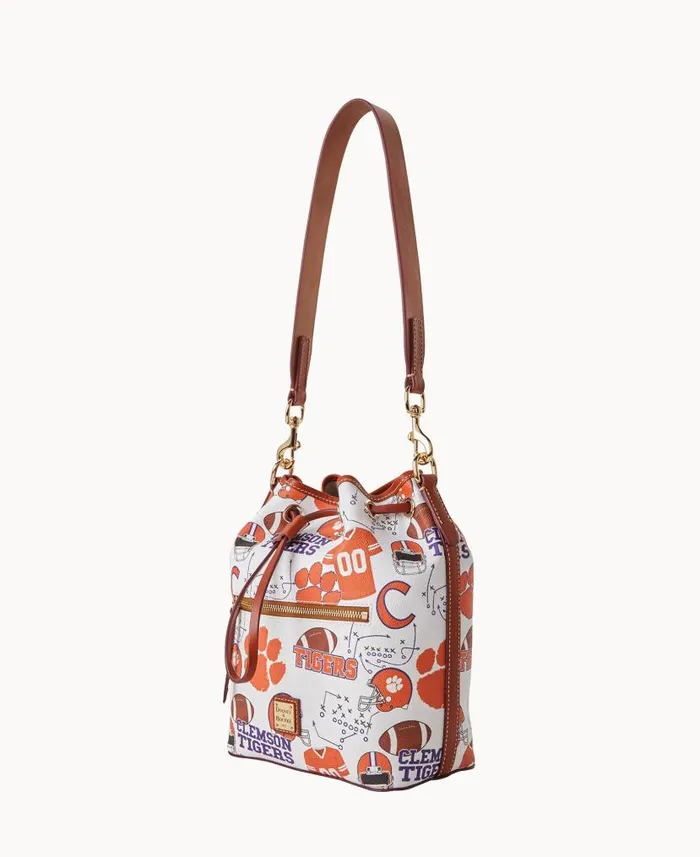 Dooney and Bourke Collegiate Clemson University Drawstring Clemson WomenMen Shoulder Bags Dooney and Bourke Collegiate Clemson University Drawstring Clemson WomenMen Shoulder Bags