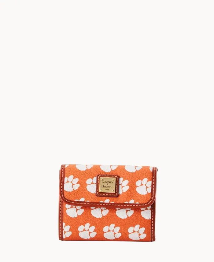 Dooney and Bourke Collegiate Clemson University Flap Credit Card Wallet Clemson WomenMen Wallets Dooney and Bourke Collegiate Clemson University Flap Credit Card Wallet Clemson WomenMen Wallets