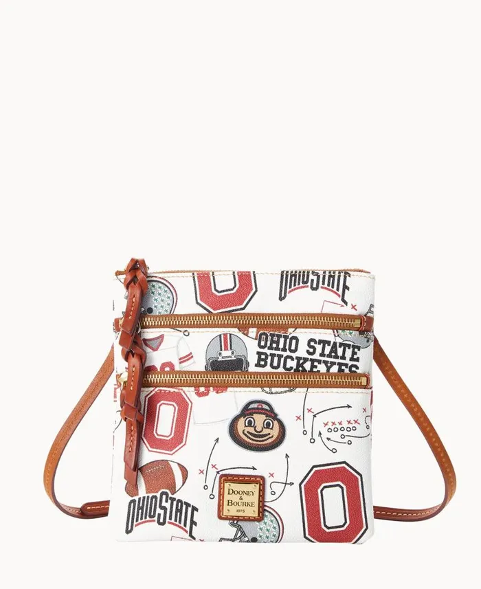 Dooney and Bourke Collegiate Ohio State University N S Triple Zip Crossbody Ohio State WomenMen Crossbodies Dooney and Bourke Collegiate Ohio State University N S Triple Zip Crossbody Ohio State WomenMen Crossbodies