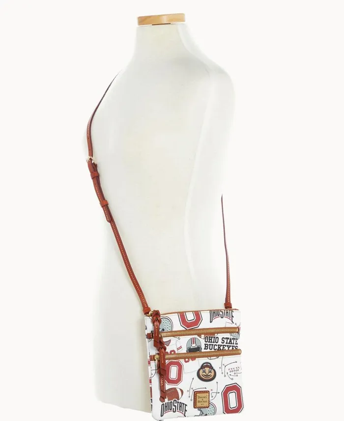 Dooney and Bourke Collegiate Ohio State University N S Triple Zip Crossbody Ohio State WomenMen Crossbodies Dooney and Bourke Collegiate Ohio State University N S Triple Zip Crossbody Ohio State WomenMen Crossbodies
