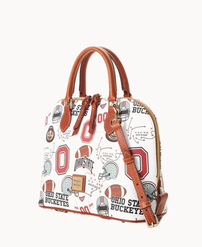 Dooney and Bourke Collegiate Ohio State University Zip Zip Satchel Ohio State WomenMen Satchels Dooney and Bourke Collegiate Ohio State University Zip Zip Satchel Ohio State WomenMen Satchels