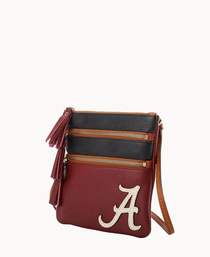 Dooney and Bourke Collegiate University Of Alabama Triple Zip Crossbody University Of Alabama WomenMen Crossbodies Dooney and Bourke Collegiate University Of Alabama Triple Zip Crossbody University Of Alabama WomenMen Crossbodies